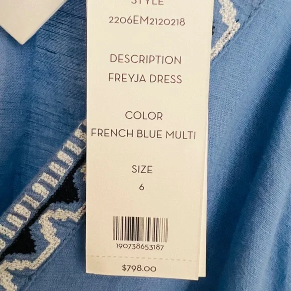 Veronica Beard Freyja Embroidered Midi Dress - Picture 3 of 5